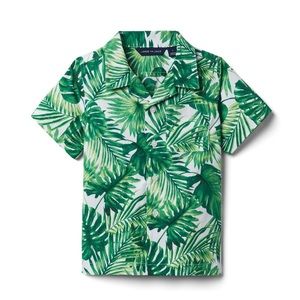 Janie & Jack palm poplin shirt, size 3T